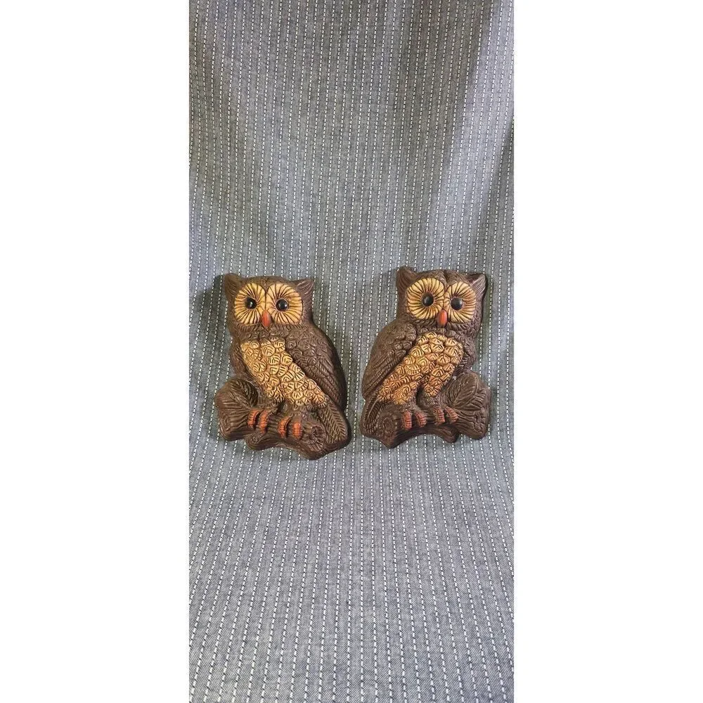 Vintage 1970s molded foam or resin owl